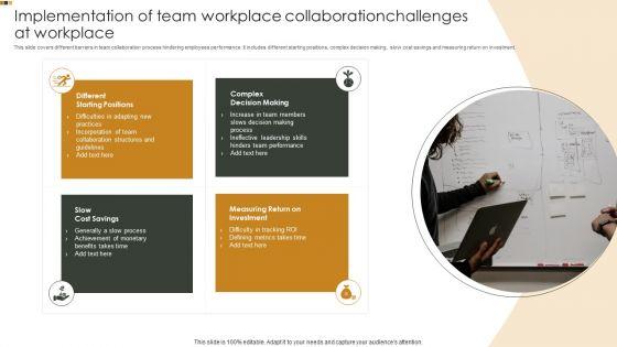 Implementation_Of_Team_Workplace_Collaborationchallenges_At_Workplace_Information_PDF_Slide_1.jpg