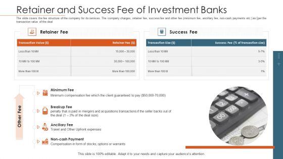 Merger_Agreement_Pitch_Deck_Retainer_And_Success_Fee_Of_Investment_Banks_Download_PDF_Slide_1.jpg