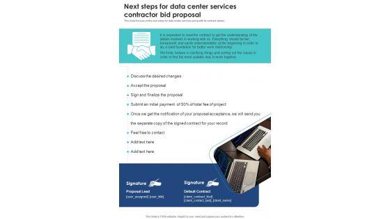 Next_Steps_For_Data_Center_Services_Contractor_Bid_Proposal_One_Pager_Sample_Example_Document_Slide_1.jpg
