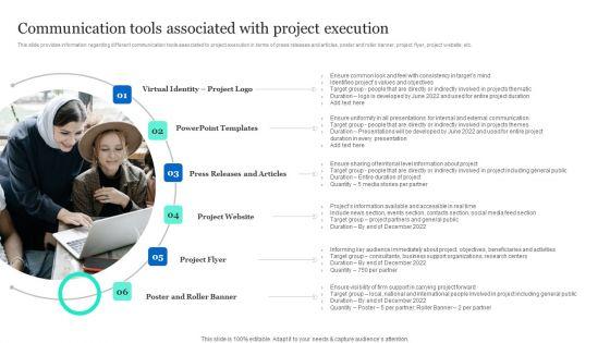Project_Excellence_Playbook_For_Executives_Communication_Tools_Associated_With_Project_Execution_Diagrams_PDF_Slide_1.jpg