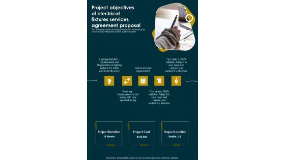 Project_Objectives_Of_Electrical_Fixtures_Services_Agreement_Proposal_One_Pager_Sample_Example_Document_Slide_1.jpg