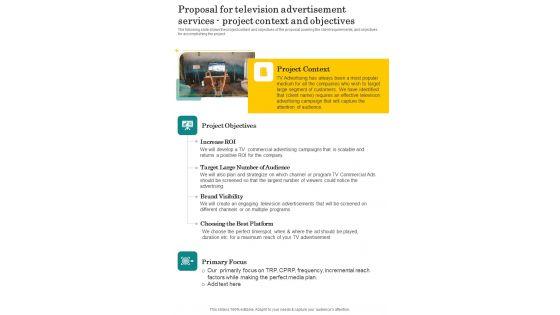 Proposal_For_Television_Advertisement_Services_Project_Context_Objectives_One_Pager_Sample_Example_Document_Slide_1.jpg