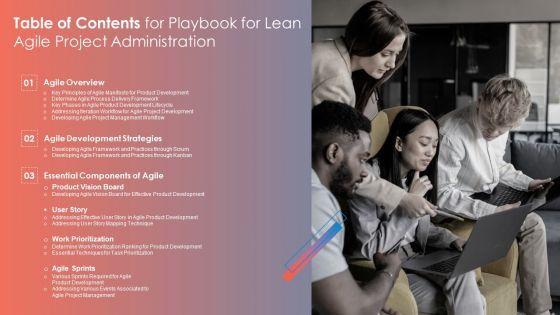 Table_Of_Contents_For_Playbook_For_Lean_Agile_Project_Administration_Topics_PDF_Slide_1.jpg